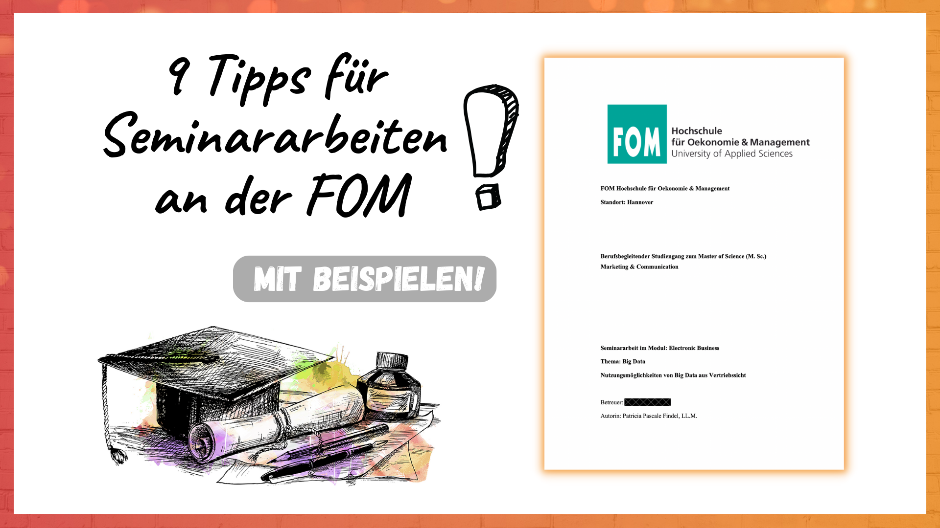 9 Tipps für Seminararbeiten an der FOM (+ Beispiele)