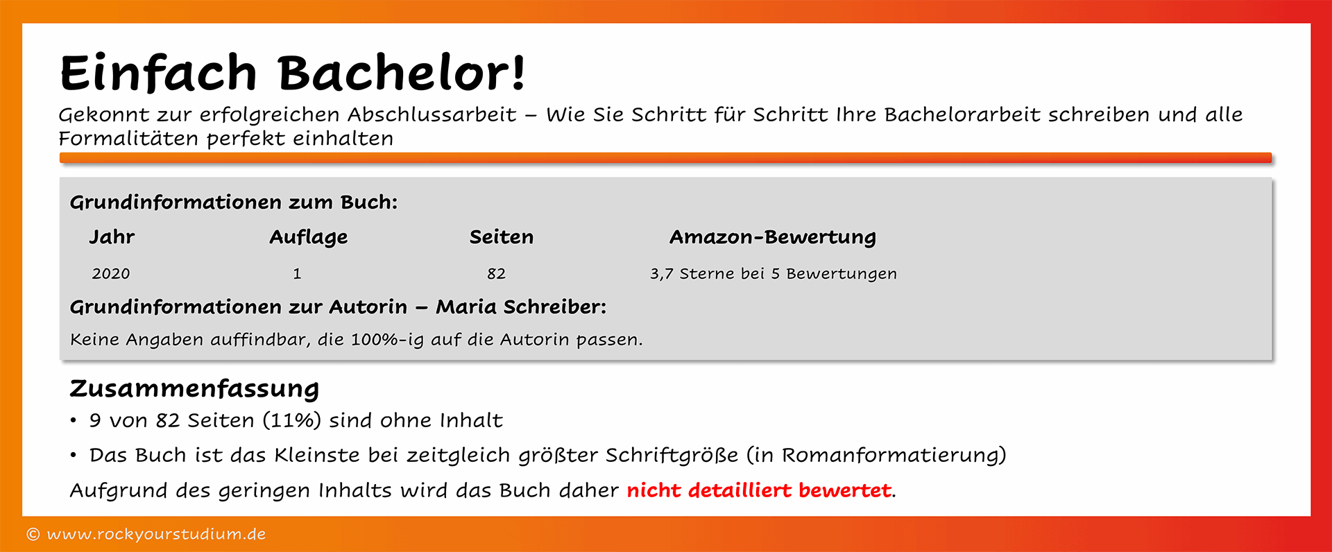 Übersicht der Vor- und Nachteile des Abschlussarbeitenratgebers: Einfach Bachelor!